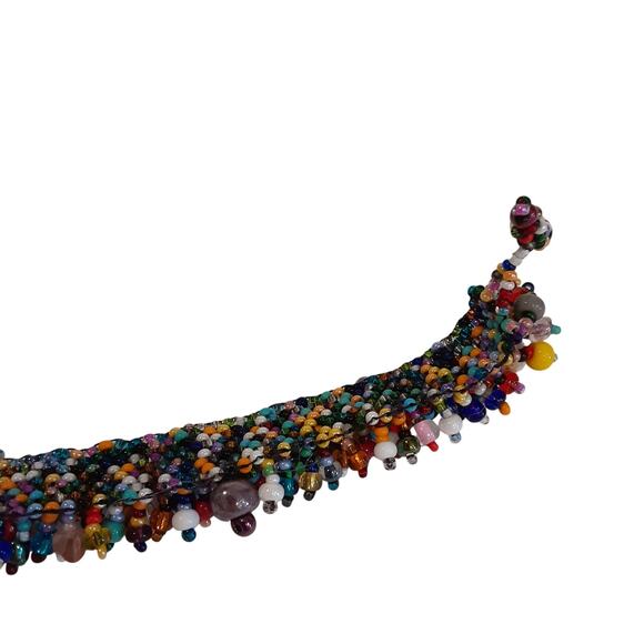 WorldCrafts Handmade Beaded Bracelet Custom Woven Jewelry Eclectic Unique Quirky - Picture 5 of 7